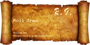 Roll Irma névjegykártya