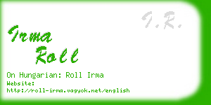 irma roll business card